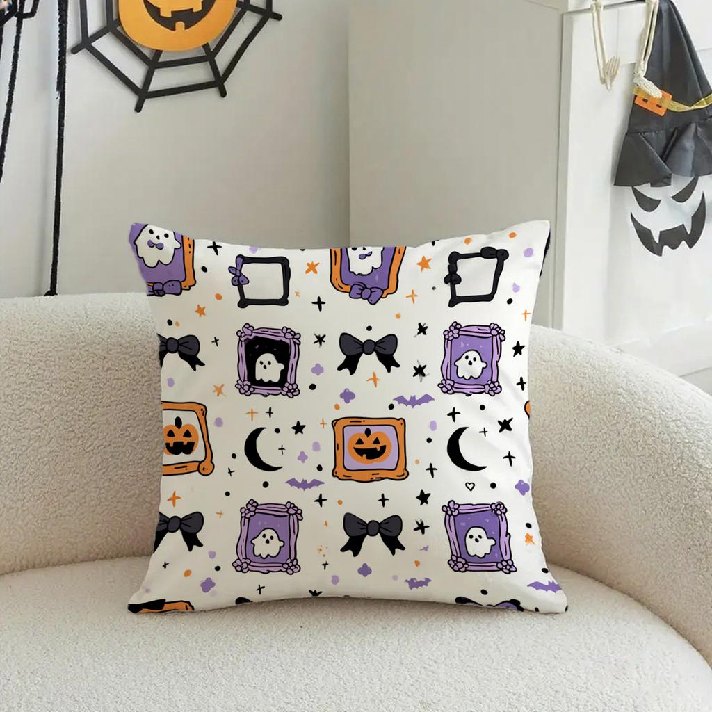 Halloween-Themed Pillowcases With Trickssuitable For Sofa Car Bedroom Decorative Cushion Cover Pillow Cover