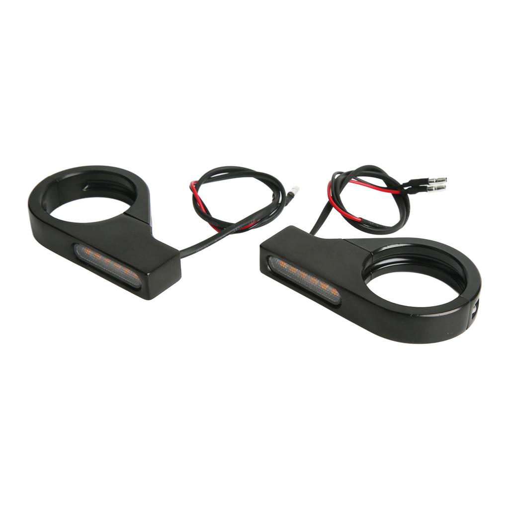 12V Motorcycle LED Turn Signal Light Waterproof Bright Universal Blinker Lamp for 41mm Fork Tubes