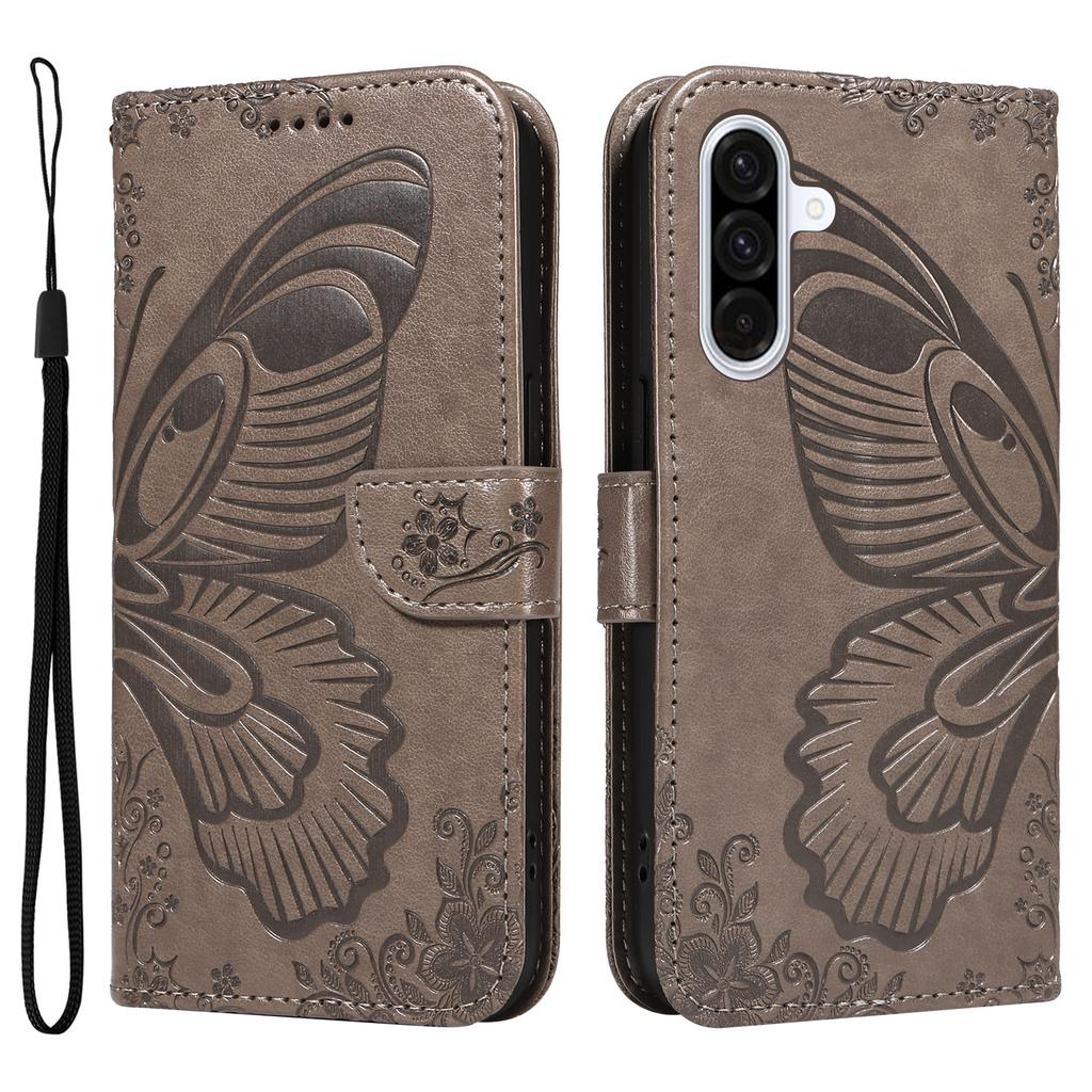 Чехол для Samsung Galaxy A56 5G с рисунком бабочки, из ПУ кожи, откидной