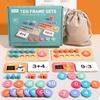 Kindergarten Wooden Ten-grid Array Number Sensing Teaching Aids Addition and Subtraction Arithmetic Ten-digit Counter Children's Math Educational Toys