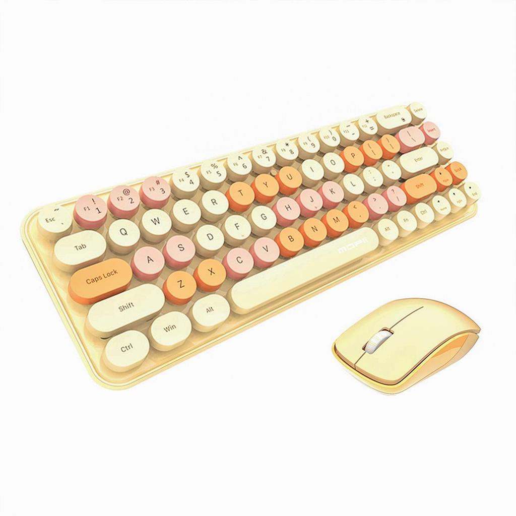 Mofii Наборы беспроводной клавиатуры и мыши 2,4G. Красочная клавиатура и мышь, комплект клавиатуры для нескольких устройств, совместимый с настольным ноутбуком.