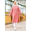İslamic Clothing Slit Balloon Sleeve Crew Neck Hijab Tunic