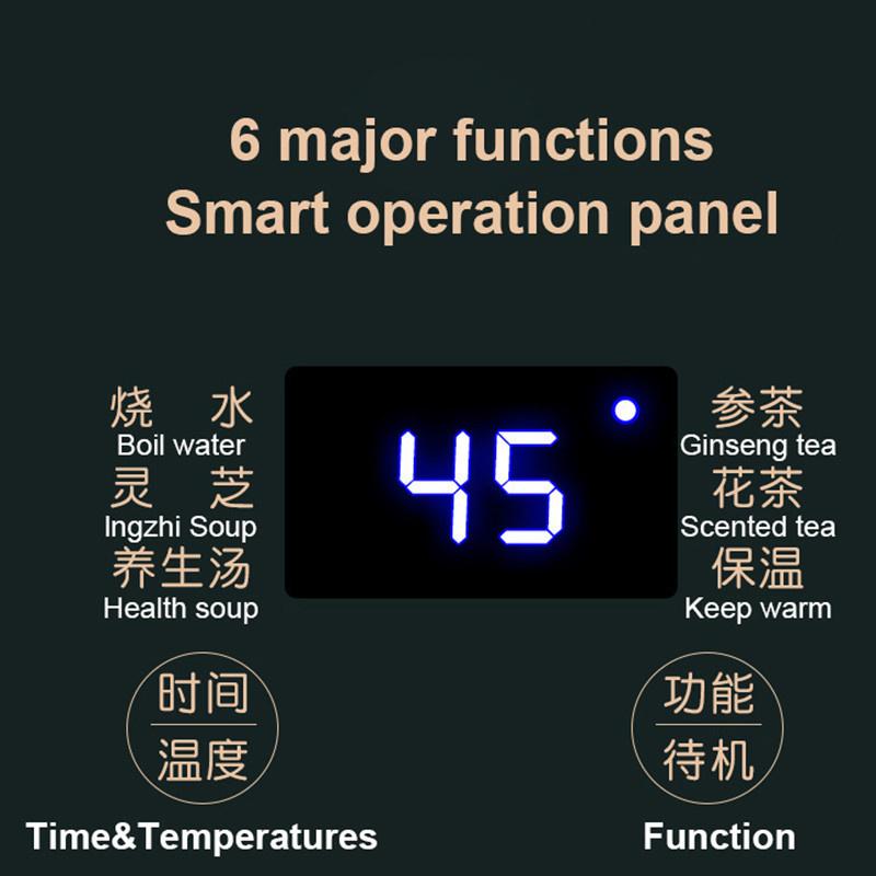 Горшок для здоровья, многофункциональный электрический чайник с контролем температуры, водонагреватель, 600 мл, мини-электрический чайник, умный портативный чайник, чайник