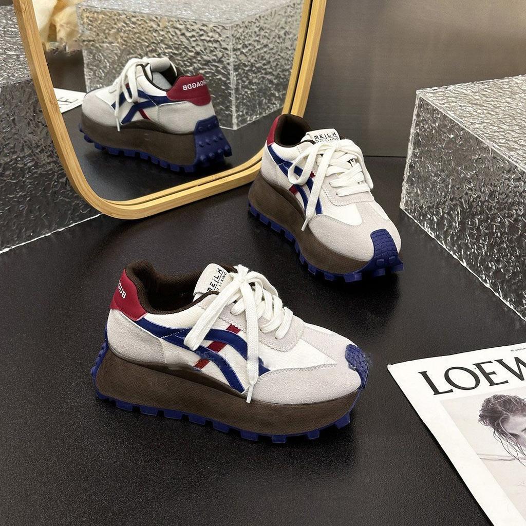 Hong Kong Style Forrest Gump Shoes Women's Autumn New Platform Fashion Versatile Retro Casual Dad Shoes