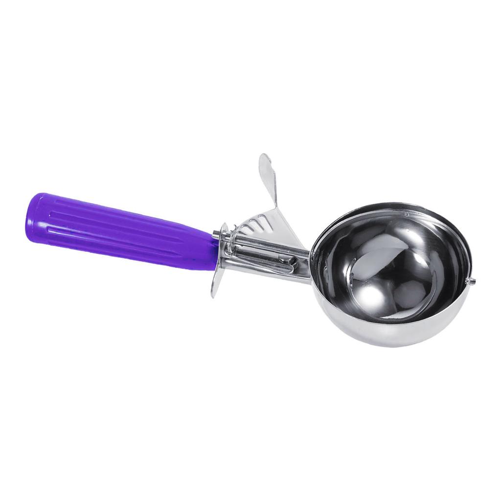 Practical Stainless Steel Fruit Ice Cream Scoop Spoon with Plastic Handle Kitchen Tool (4.2cm)