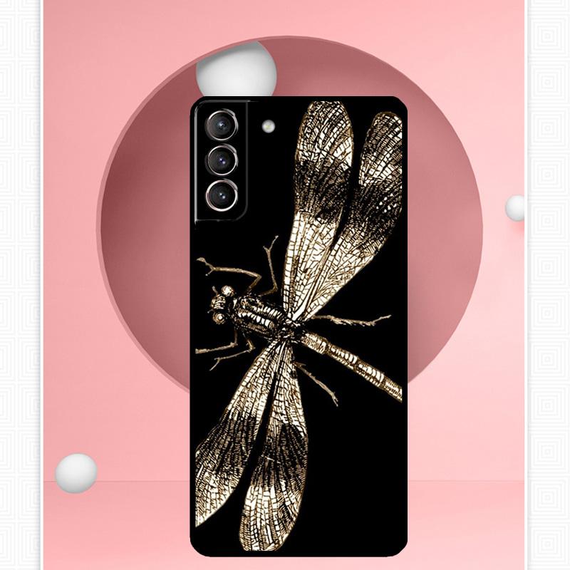 Dragonfly Case For Samsung Galaxy S22 S23 S24 Ultra Note 20 10 S8 S9 S10 Plus S21 S20 FE Soft Cover