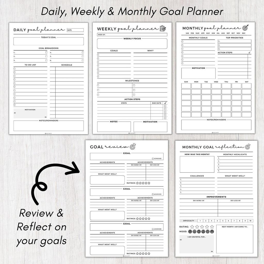 Недатированный Ultimate Goal Planner Coil Notebook Планировщик Блокнот, Личный Журнал Управления Целями И Планирования Жизни, Ежедневный Инструмент Для Отслеживания Задач И Целей