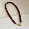 Beaded Necklace Glass Beads Copper 31-40cm Gold Plated Chain Double Toggle Clasp for Fashion Lovers Party Jewelry