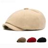 Autumn Winter Octagonal Cap Men's Warm Beret British Newsboy Cap Painter's Cap