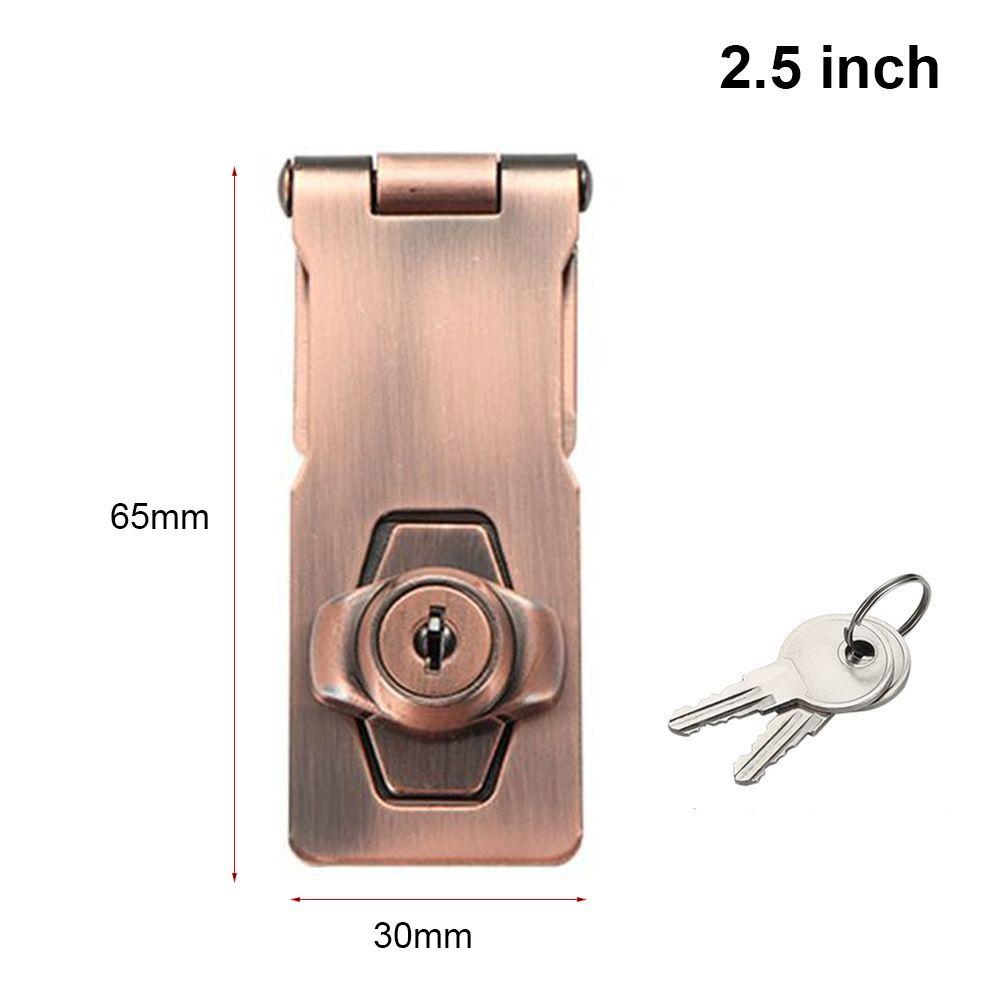 Home Security Punch-free Cupboard Burglarproof Drawer Keyed Hasp Lock Cabinet Door Lock