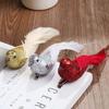 3pcs Simulation Birds Christmas Tree Figurines Decor Birds Artificial Ornament Home Clips Xmas Model Glitter Birds with Clip