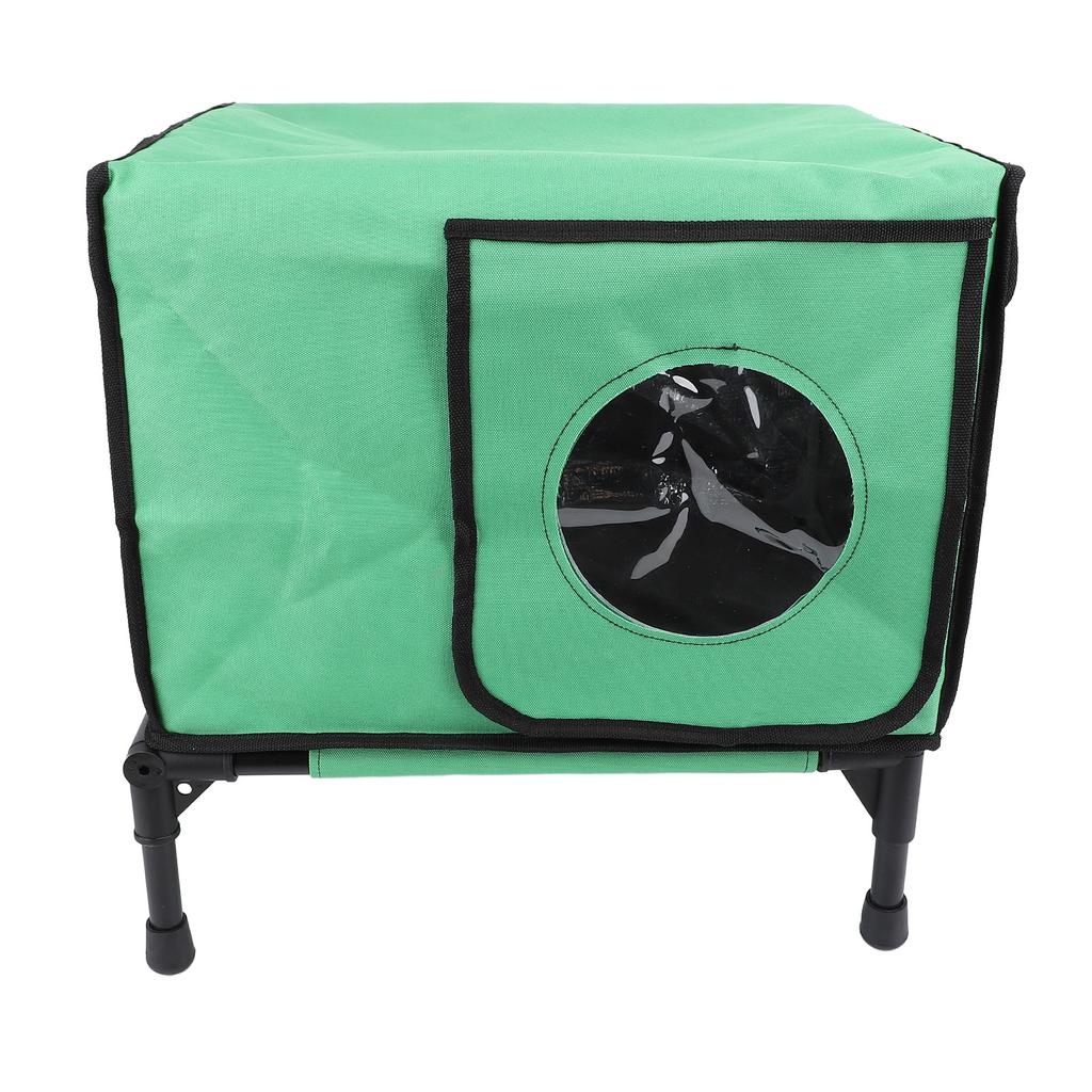 Домик для котенка с подогревом, Поднятый домик для кошки с подогревом, Теплый, Всепогодный, Изолированный, Уличный обогреваемый приют для кошки для уличного котенка, щенка