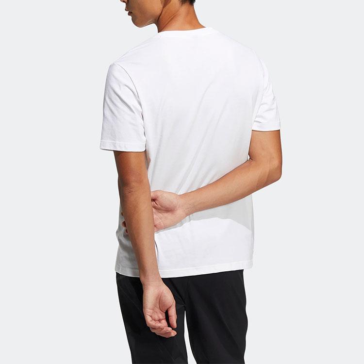 Adidas Футболка спортивная с коротким рукавом с графическим принтом для мужчин, белая HE9949