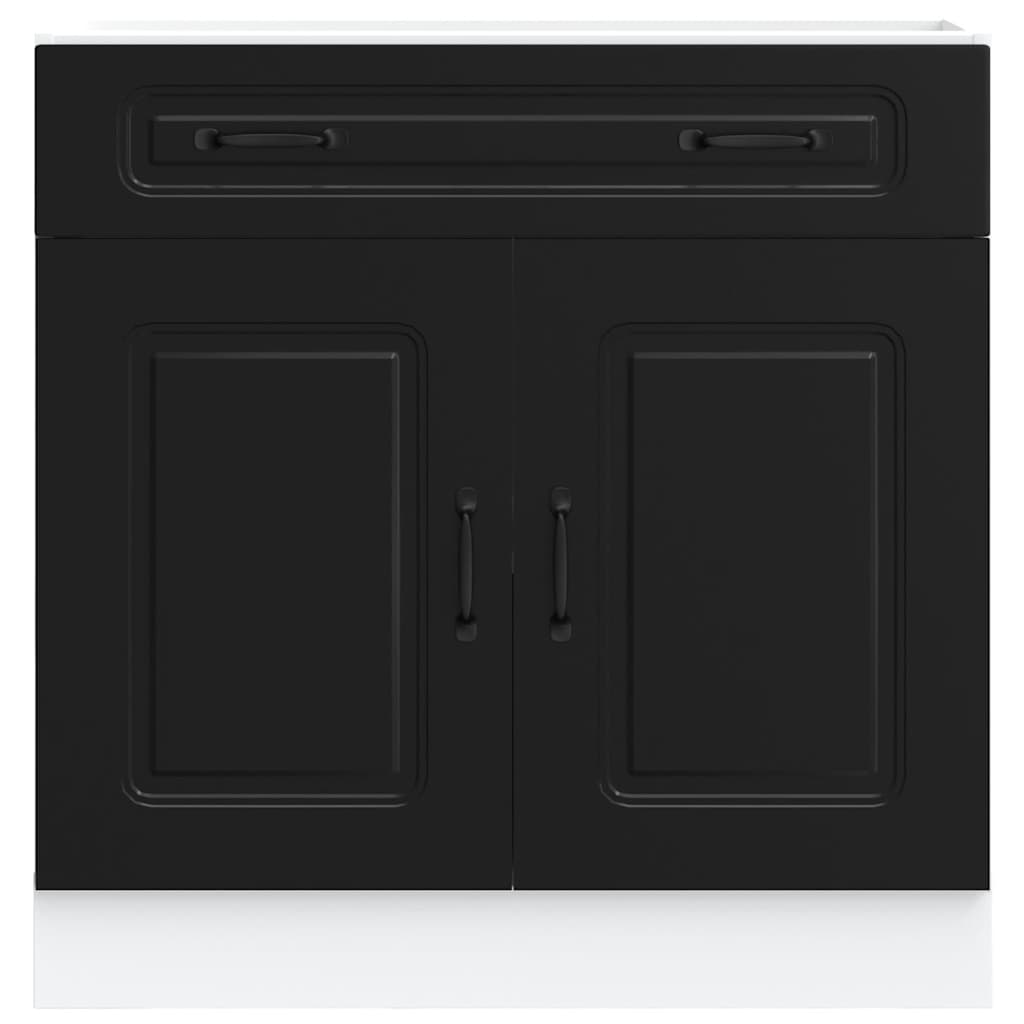 Kitchen Base Cabinet Kalmar Black Wood Based Material