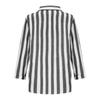 Женская полосатая рубашка на пуговицах с длинным рукавом, повседневная рубашка