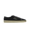 Court Classic Sl/06 Embroidered Sneakers In Canvas And Smooth Leather Black