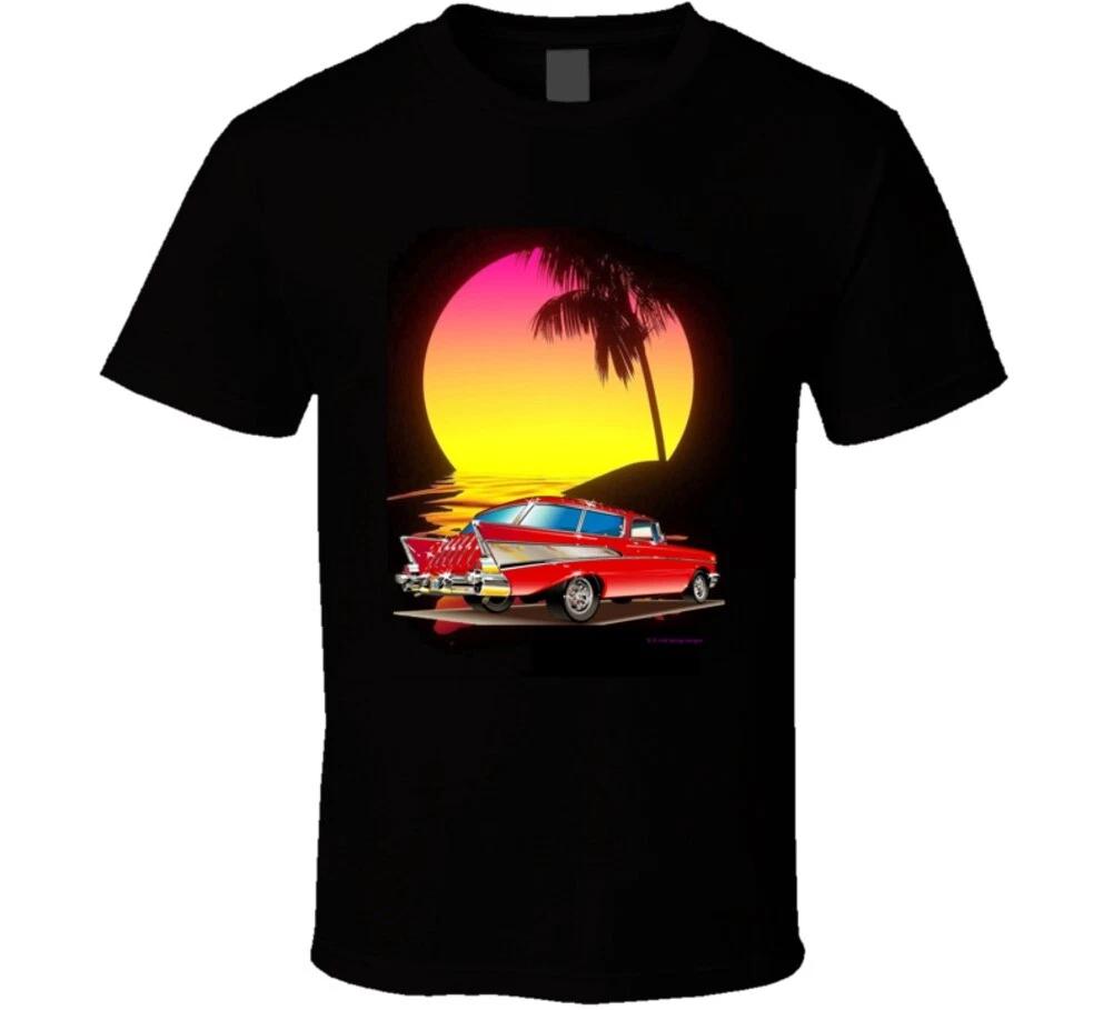57 Chevy Nomad Wagon Hot Rod Summer Beach Gift T Shirt Mens Kids Womens Boys girls children