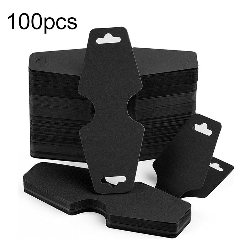 100 шт./лот Складные карточки для дисплея Крафт-бумага Браслет Ожерелье Розничная картонная упаковка Бирки Этикетка для DIY украшений TMZ