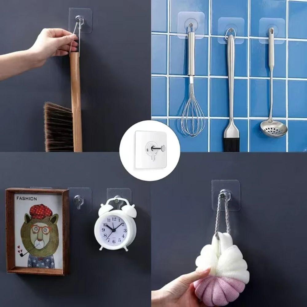 10-50Pcs Transparent Photo Frame Hook No Drilling Picture Hanging Rack for Photo Frame Clock