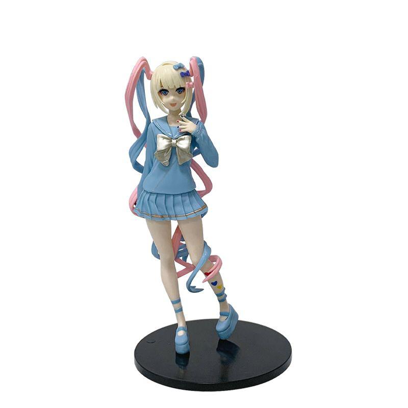 Новые фигурки из игры Ame Chan Недобрая стримерша Перегрузка Дождь Фигурки Милая девушка Лапша быстрого приготовления ПВХ Коллекционная модель Игрушки на день рождения