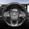 Suitable for Lexus Breathable Hole Leather Steering Wheel Cover Segmented Quick Release Design Non-Slip and Durable ytr3