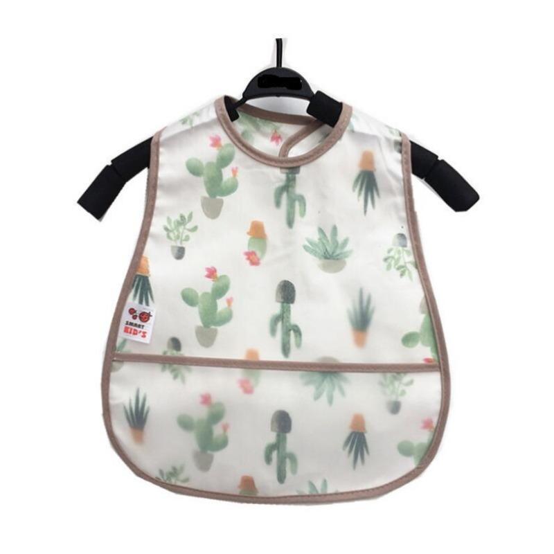 Adjustable Baby Bibs EVA Waterproof Lunch Feeding Bib Burp Cloths Cartoon Animal Children Apron