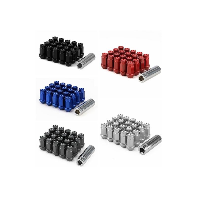 20PCS Iron colorful Car Modification Wheel Nuts Lug Nuts Bolts M12x1.5 M12x1.25 M14x1.5