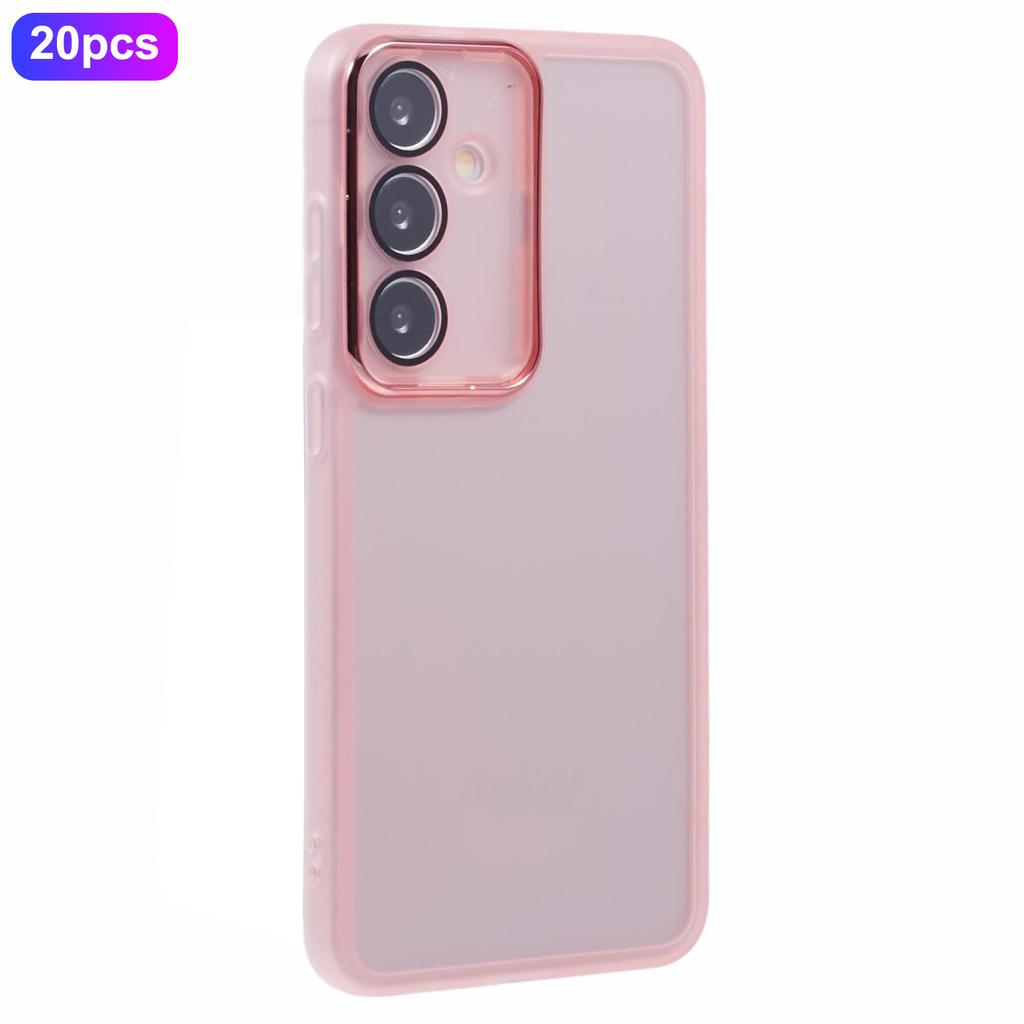Bulk Purchasing 20Pcs For Samsung Galaxy S25 Case Electroplated Camera Frame TPU Phone Cover Precise Cutouts