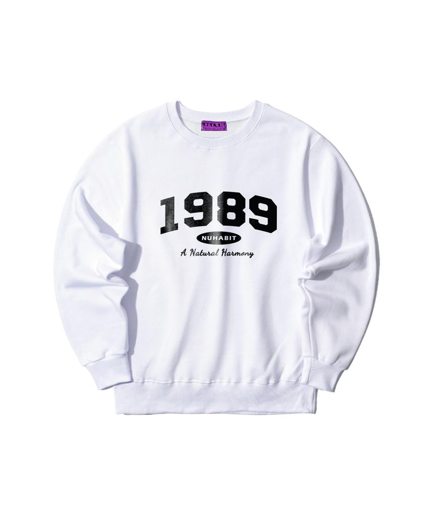 NUHABIT N/H Daily Clothes Oversized Fleece-Lined Sweatshirt_White (Som4-4Nh1191)