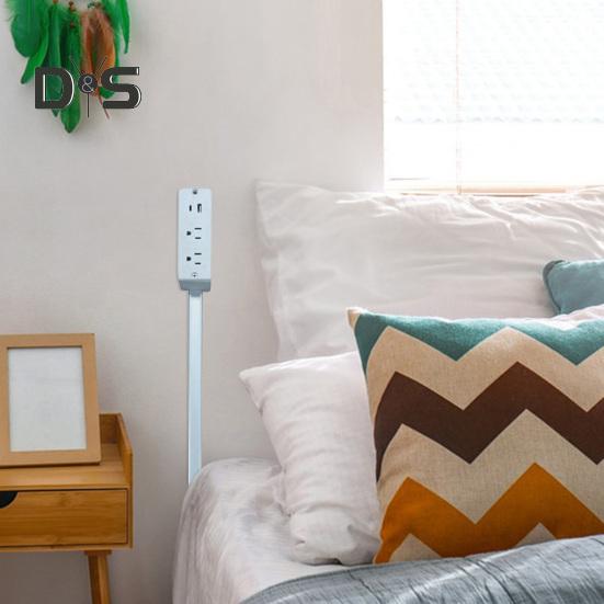 Удлинитель электрических розеток с розетками USB-A/USB-C/AC, регулируемый, вращающийся, портативный, подключаемый удлинитель розеток