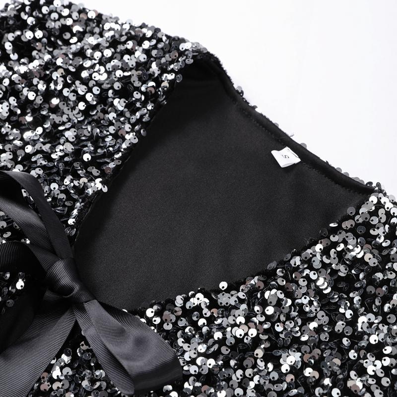 Женская рубашка с короткими рукавами и V-образным вырезом, бантом, шнуровкой, пайетками, милые однотонные блузки, весна-лето 2025 года