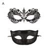 Маскарадный чехол для лица, ажурный, из железа, блестящий, со стразами, ретро, великолепный реквизит для косплея, металлический венецианский костюм для вечеринки, черный, комплект из получехла для лица