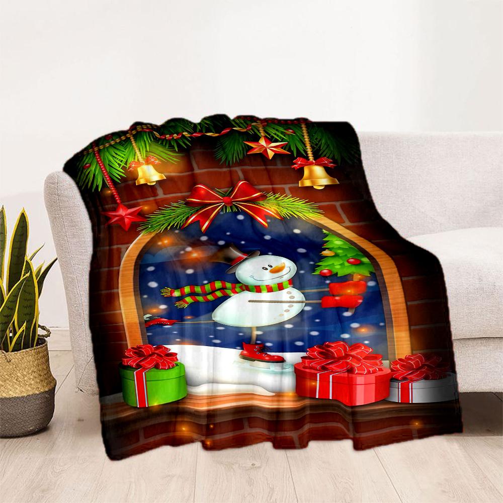 Christmas 168 Blanket Comfortable Suitable for Livingroom Sofa Seaside Four Seasons Multipurpose Stylish Decor Gifts For Family Or Friends