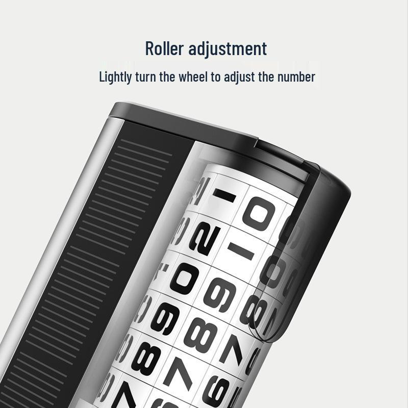 Временная табличка для парковки автомобиля на солнечной батарее со скрытым номером телефона