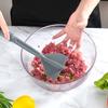 Ручная кухонная измельчитель мяса с 4 изогнутыми лезвиями Термостойкий измельчитель мяса для фарша Говяжий фарш Длинная ручка Измельчитель для гамбургеров для смешивания и