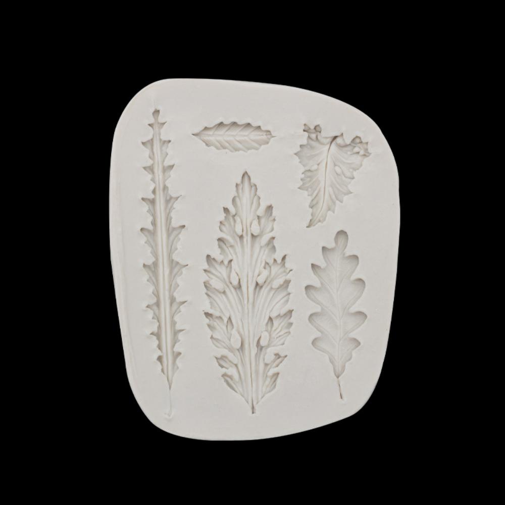 Декоративная классическая коллекция листьев, силиконовая форма для помадки, торта, шоколадная форма