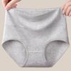 Хлопковые трусики для женщин с высокой талией, нижнее белье больших размеров, женские трусы, однотонное комфортное женское нижнее белье
