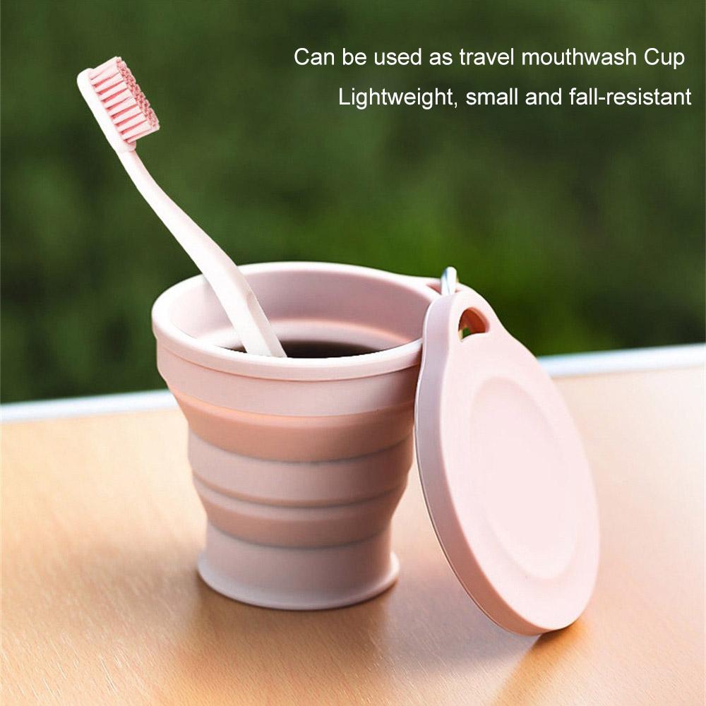 SHIMOYAMARetractable Folding Cups Lightweight Telescopic Collapsible Cup 150ml Outdoor Use Travel Silicone Coffee Drinking Mug
