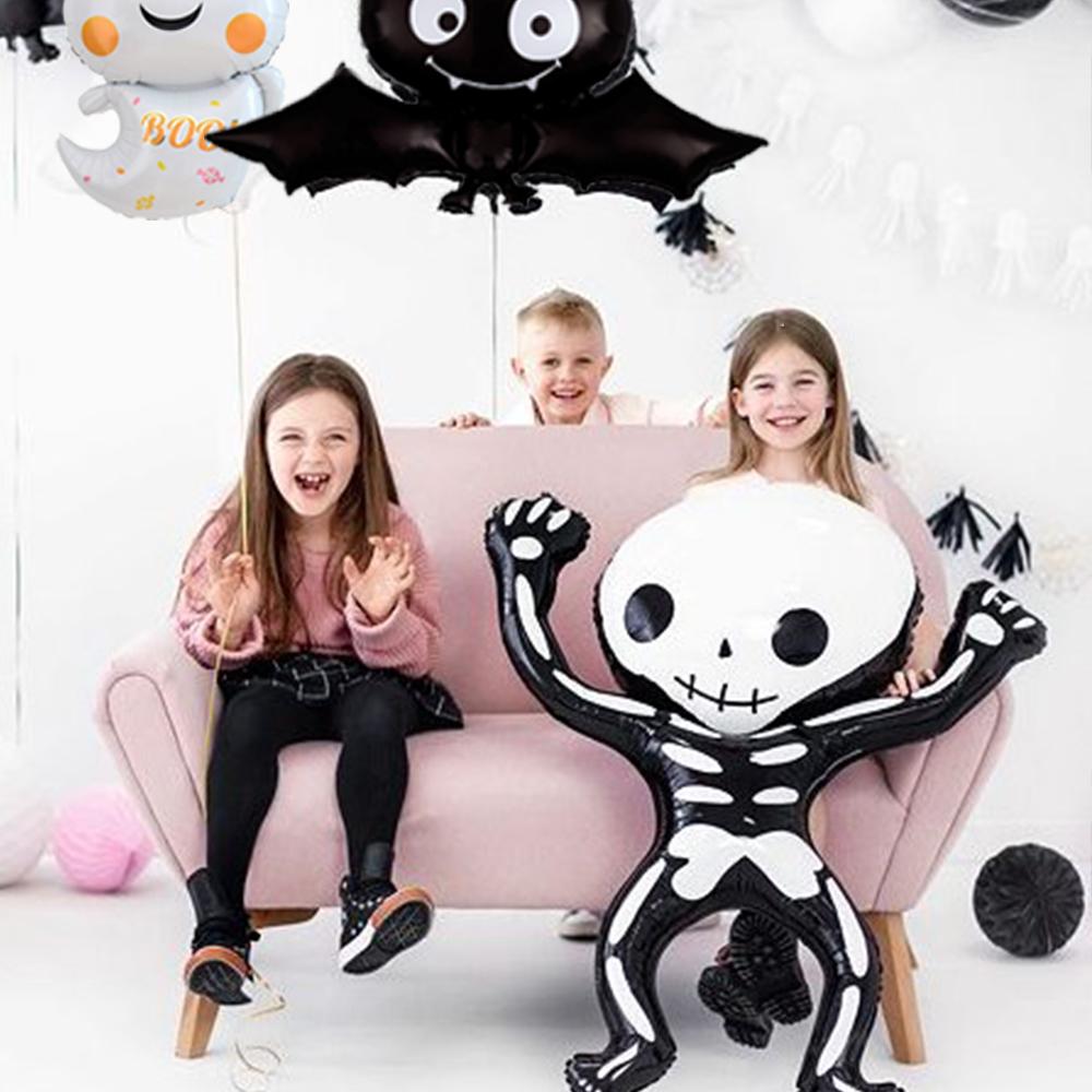 69 шт./компл., воздушные шары на Хэллоуин, гирлянда, арка, комплект, кошмарный череп, скелет, фольгированные шары для украшения Хэллоуина, товары для вечеринок