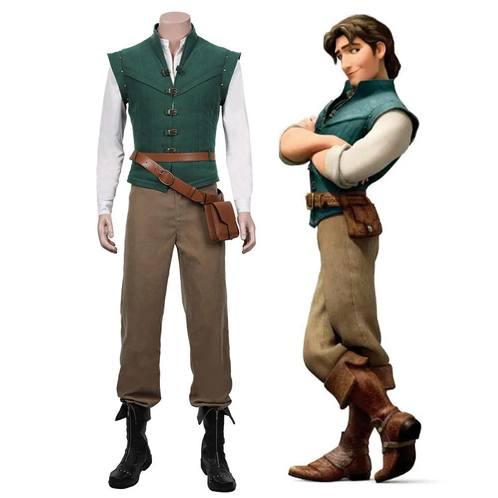 Flynn Rider Tangled Rapunzel Cosplay Costume Adult Carnival Uniform Halloween Anime Halloween Costumes