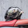 Orz motorcycle helmet peel-off helmet double lens big tail locomotive racing helmet running helmet men and women keep warm in winter