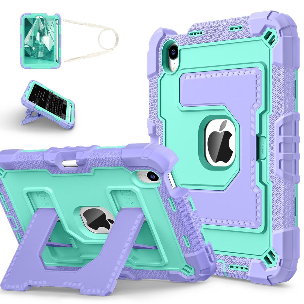 Shockproof Silicone+PC Tablet Cases for 8.3'' IPad Mini 7/6 2024/2021 7th/6th Mini7/Mini6 Case Cover Coque Stand Shell