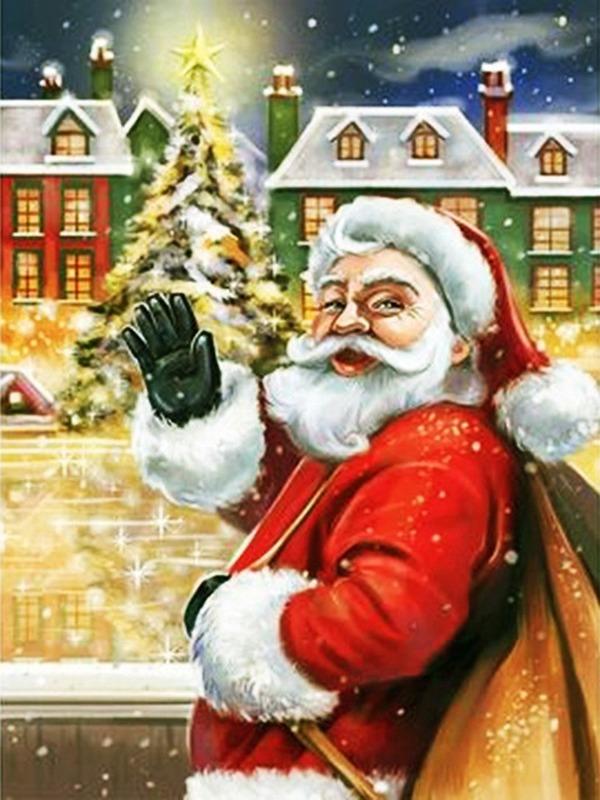 5D алмазная живопись Рождественское украшение дома подарок Алмазная мозаика Санта-картина Алмазная вышивка мультфильм вышивка крестиком
