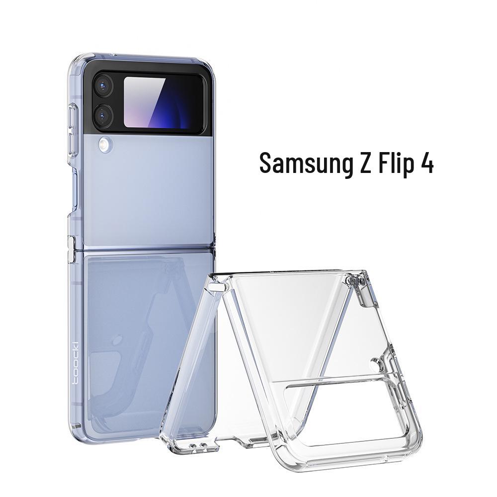 Прозрачный противоударный чехол Toocki для Samsung Galaxy Z FLIP 6 - Защитная крышка с 3-кратным складыванием