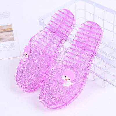 Туфли с полузавернутым носком, женские тапочки, прозрачные тапочки с желе и кристаллами