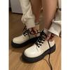 Heightened Platform Retro British Style Versatile Martin Boots Women's Autumn Thin New 2025 Ins Tide Short Boots Cool