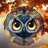 Metal Owl Wind Spinner with Golden Branch Design and Soothing Chimes for Outdoor Garden Patio Yard Decor No Batteries Needed