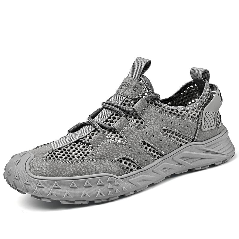 Модная летняя мужская обувь, дышащая кожа, повседневная обувь, мужские удобные мокасины, сетчатая мужская обувь, для ходьбы на открытом воздухе, zapatos