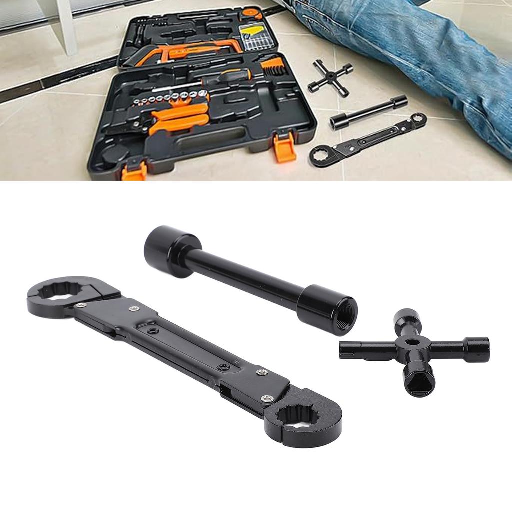 Сантехнические инструменты Стальной угловой запорный ключ Угловой накидной ключ Комплект Профессиональные сантехнические ключи Инструменты для трубных проектов