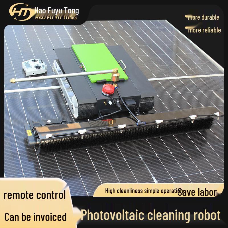 Intelligent Remote-Controlled Photovoltaic Panel Cleaning Robot